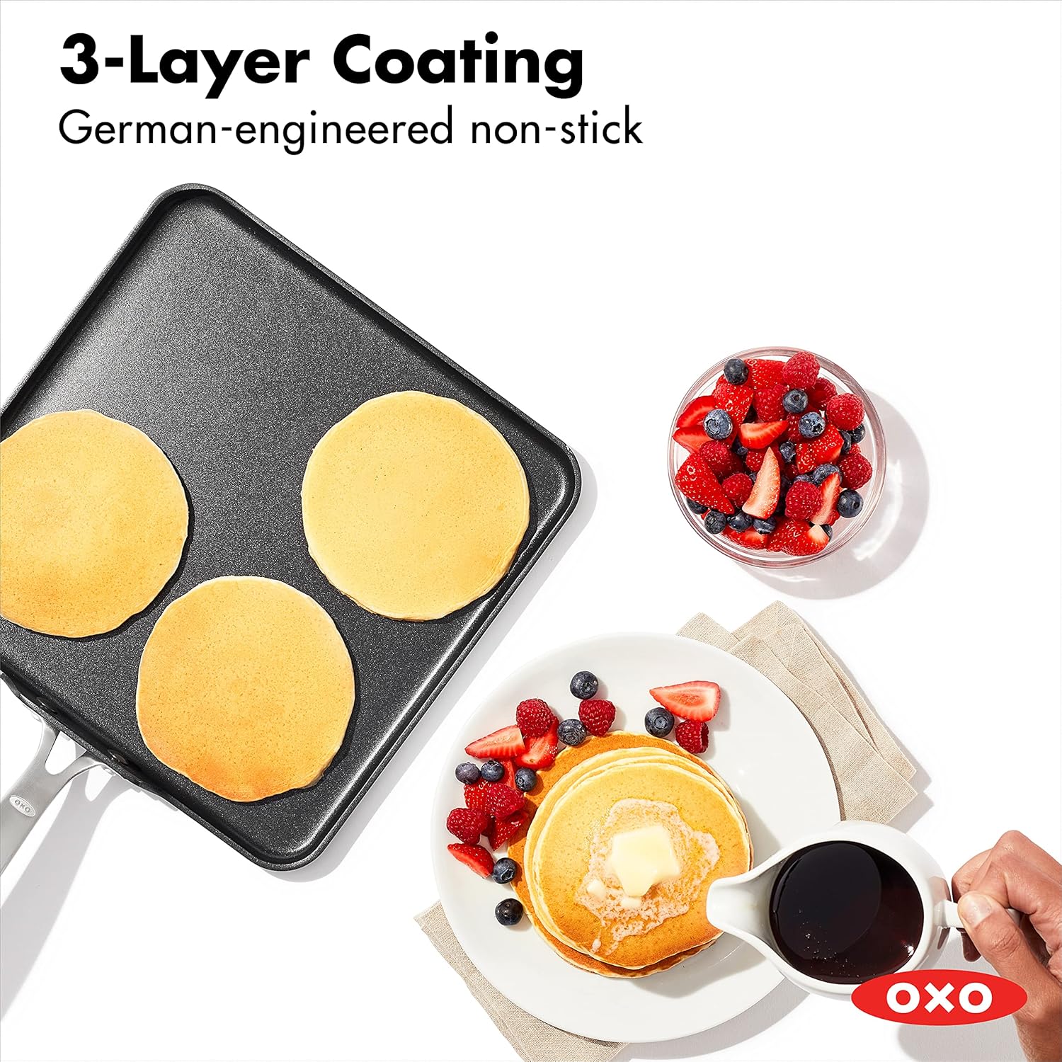 OXO Good Grips Pro Nonstick Pancake Griddle Pan, 11", Gray J417824
