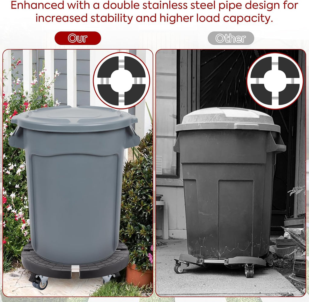 Plant Caddy with Wheels Heavy Duty Adjustable 15.7-22in Dual Lockable Casters k7m