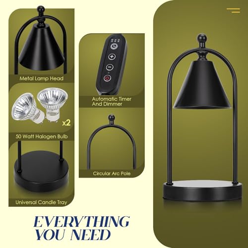 Candle Warmer Lamp with Timer and Dimmer for Bedroom Decor k7m