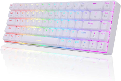 65% Hot Swappable Mechanical Keyboard RGB Backlit Wireless Bluetooth Wired q7