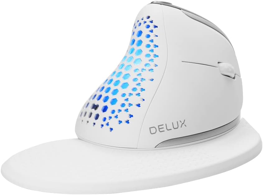 Wireless Ergonomic Vertical Mouse with OLED Screen, BT and USB Receiver, 7200DPI Rechargeable a7