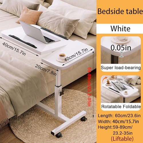 Adjustable Overbed Table with Tilting Panel for Small Spaces k7p