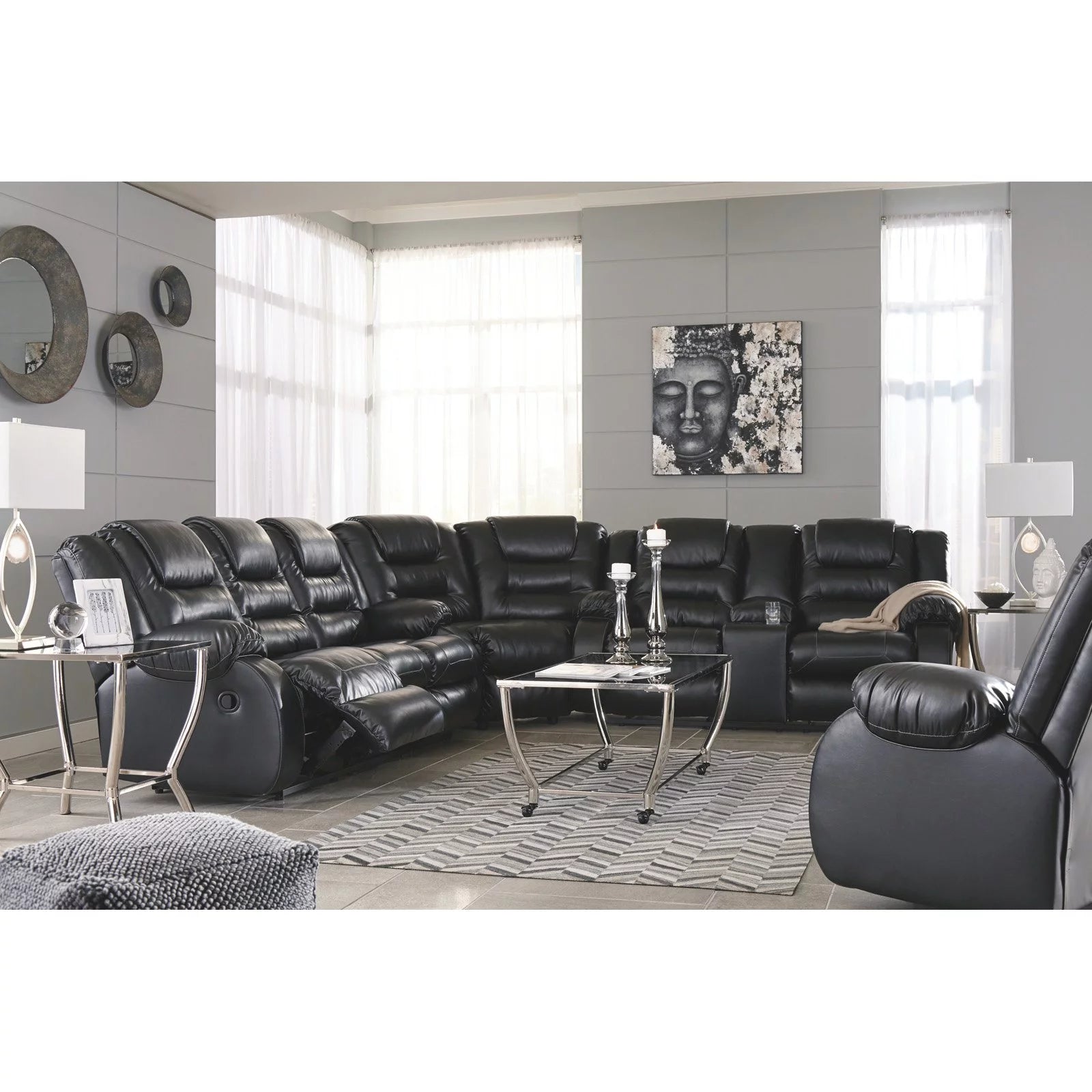 Signature Design by Ashley Vacherie Reclining Loveseat, Chocolate P144441