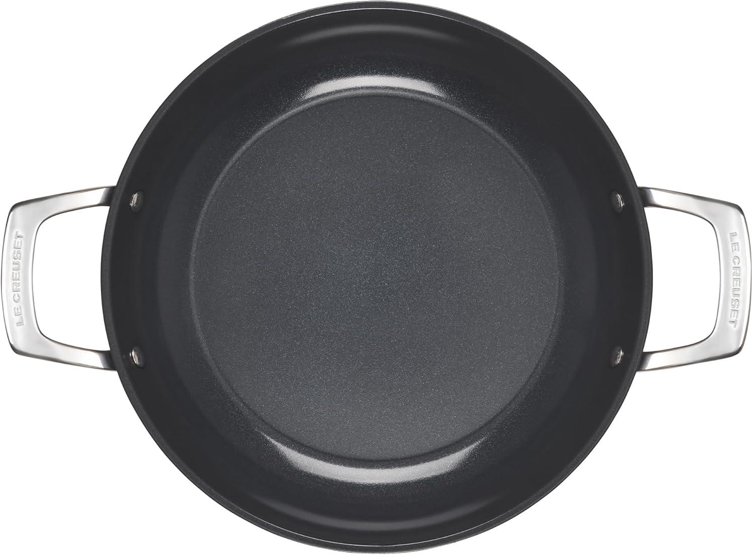 Le Creuset Essential Non-stick Ceramic Shallow Braiser with Glass Lid, 3.5 qt. W313