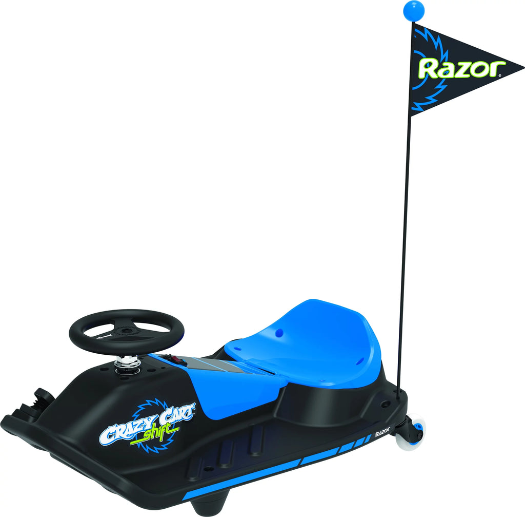 Razor Crazy Cart Shift - 12V Electric Drifting Go Kart for Kids - New High/Low Speed Switch and Simplified Drifting System - Radiant Selections