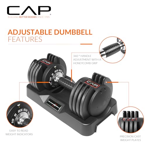 CAP Barbell ADJUSTABELL Adjustable Round Dumbbell Weights G67342