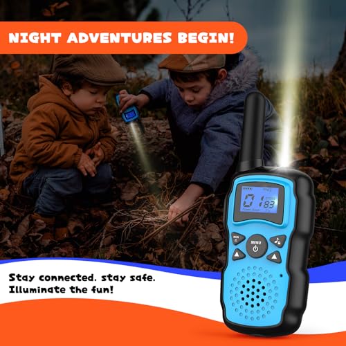 Wishouse Walkie Talkies for Kids Rechargeable 2 Pack Pink Purple I9315
