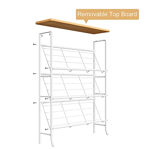 Narrow 4 Tier Metal Shoe Rack Storage for Entryway P178