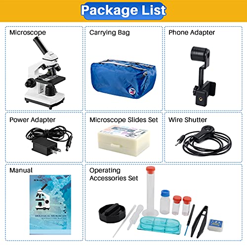 BEBANG Compound Microscope 100X-2000X for Adults Kids V42193