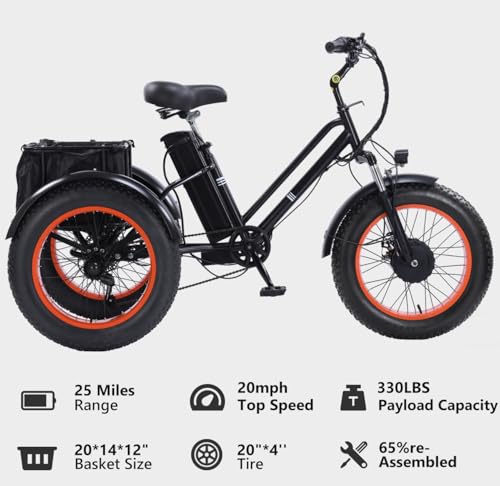 Electric Tricycle 3 Wheel Bike for Adults a7