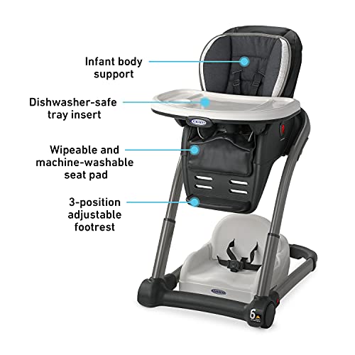 Graco Blossom 6-in-1 Convertible High Chair, Redmond B309