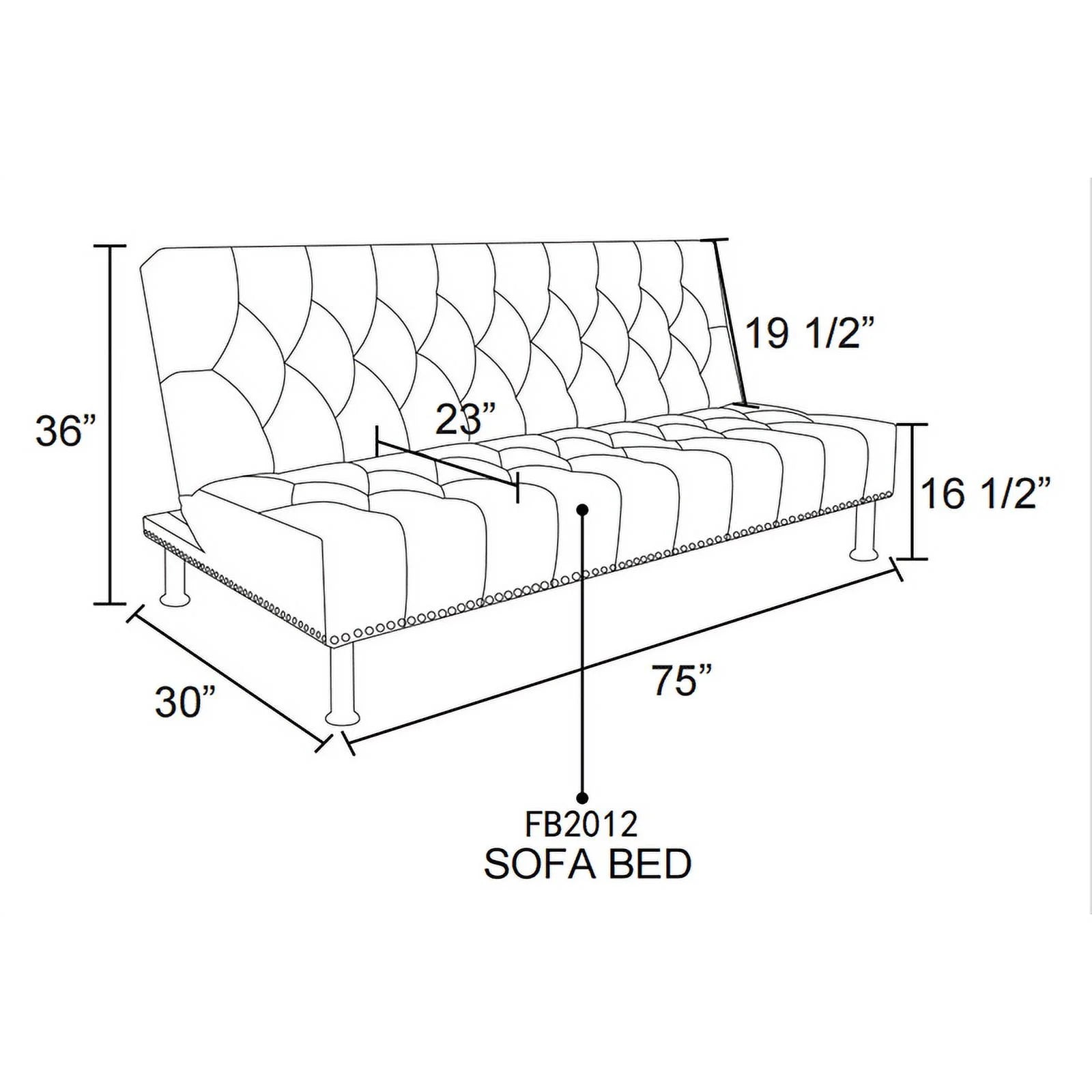 Convertible Folding Futon Sofa Bed 64" I10699