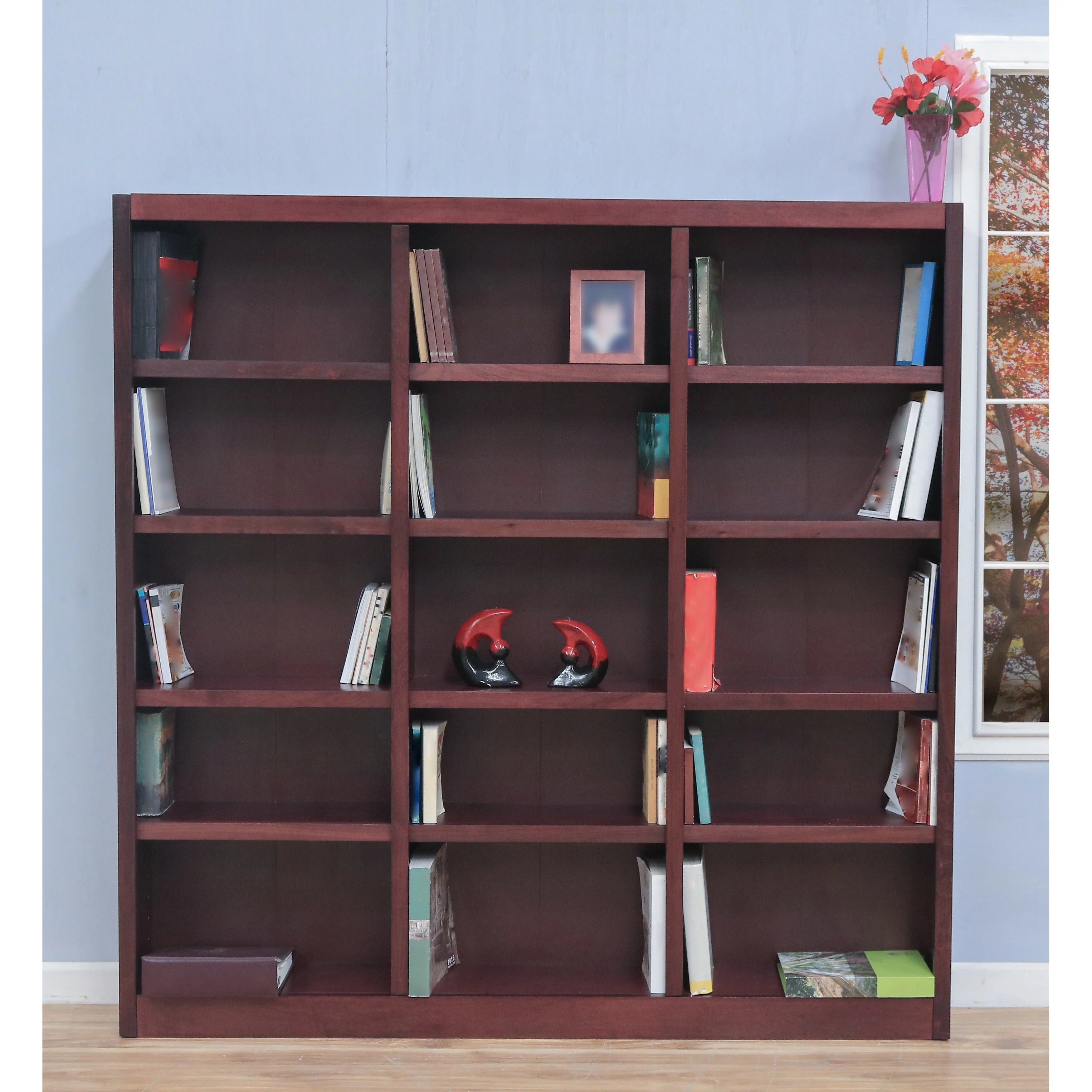 Bookcase Storage Unit Oak Finish 72 Inch a7