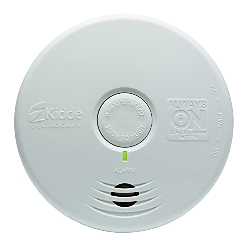 Kidde Smoke Detector, 10-Year Battery, Photoelectric Sensor S656487