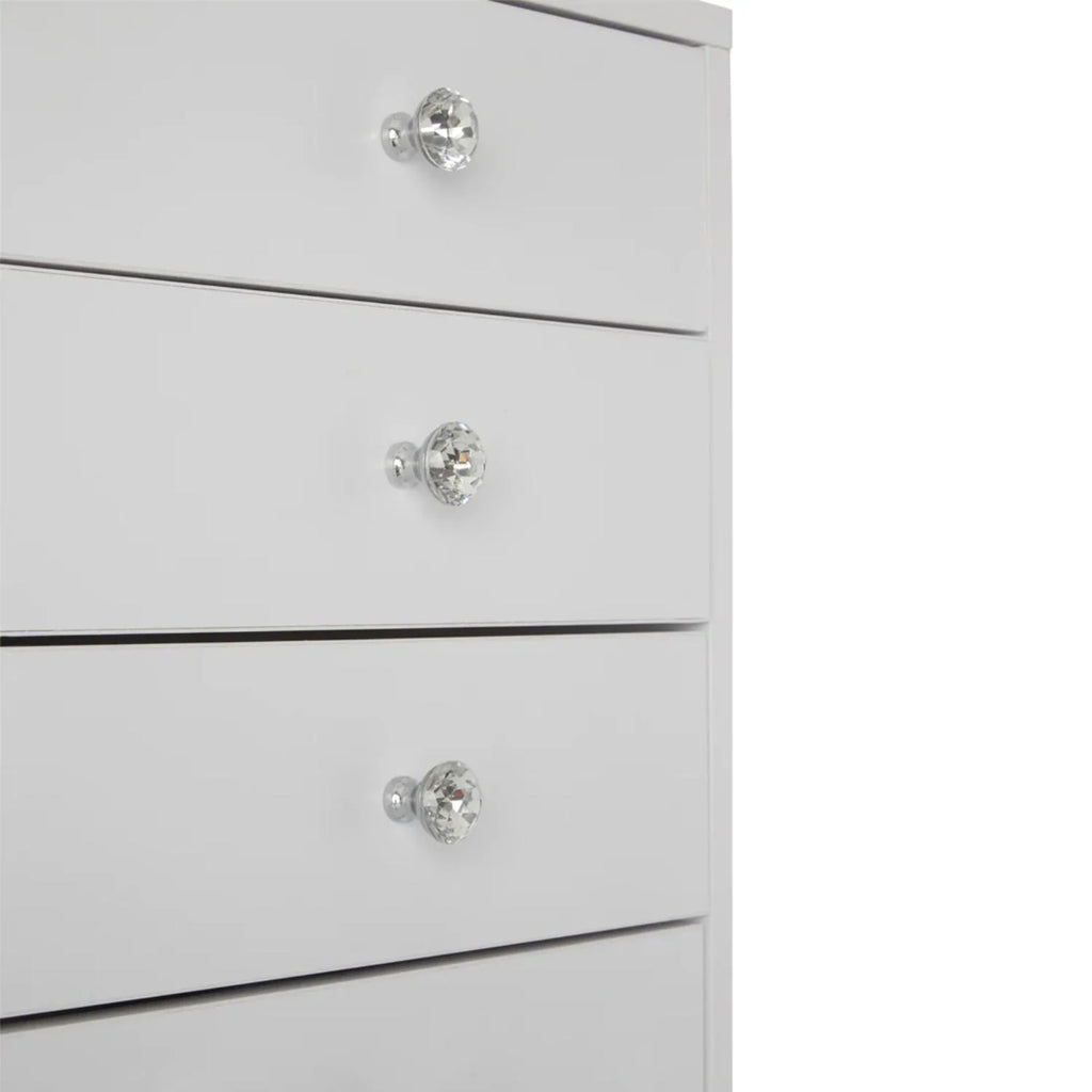 Impressions Vanity SlayStation 5-Drawer Makeup Vanity Storage Unit Bright White I9242