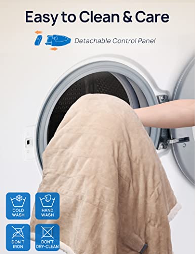 Westinghouse Wearable Heated Throw Blanket with Pockets, 50 x 60 Inch, Light Grey U469