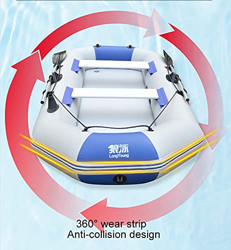 Adult Inflatable Kayak 9-Foot 4-Person Fishing Boat with Paddle E4474