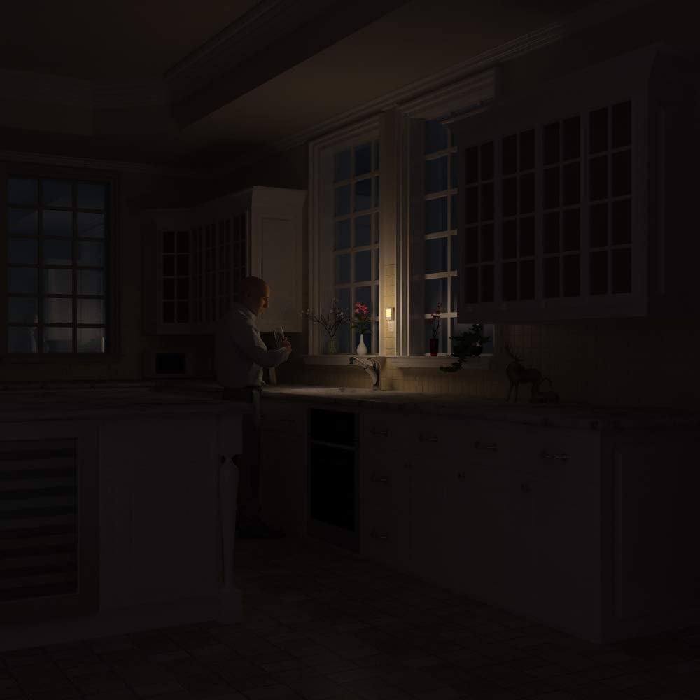 Motion Sensor Night Light with Adjustable Warm White LED, 2 Pack k7m