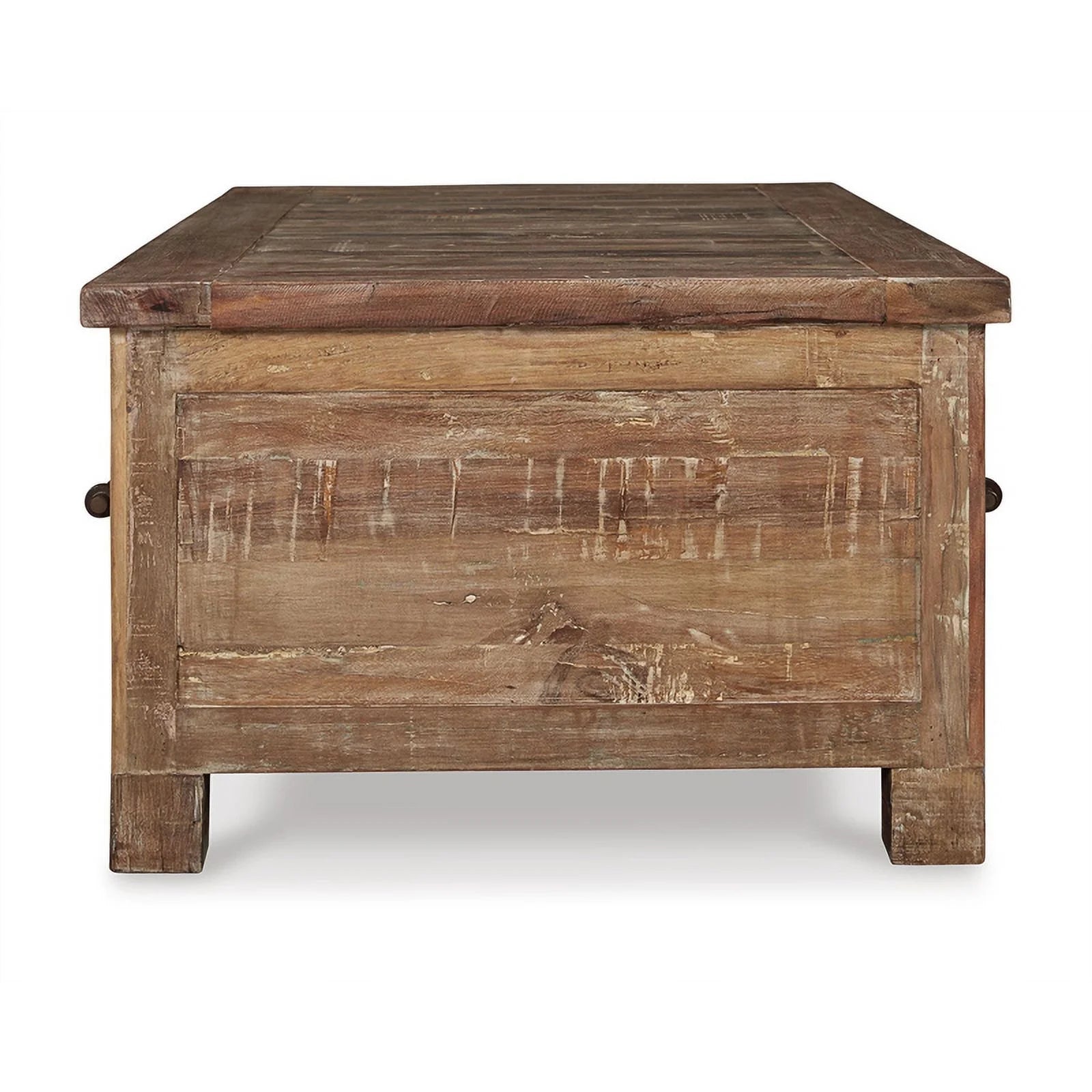 Ashley Furniture Randale Wood Coffee Table with Storage, Dark Brown B1247