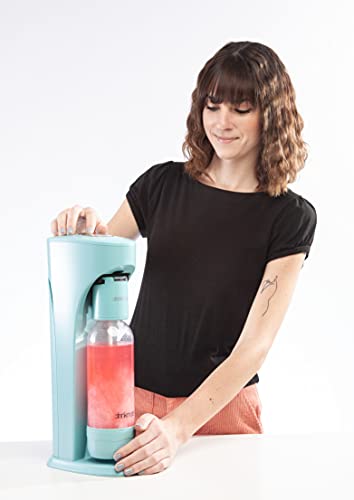 Drinkmate OmniFizz Sparkling Water and Soda Maker Bundle with 2 CO2 Cylinders, Arctic Blue I701971