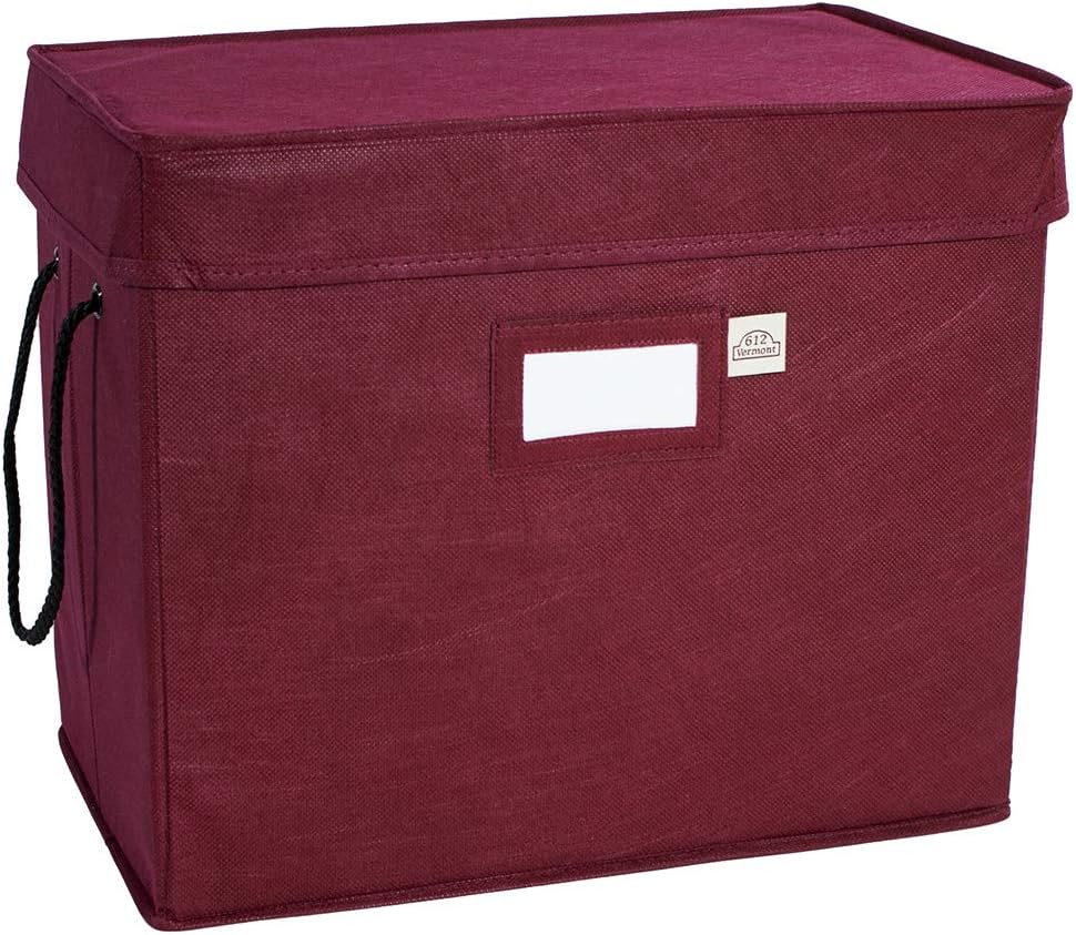 Christmas Ornament Storage Box with Adjustable Dividers and Trays a7
