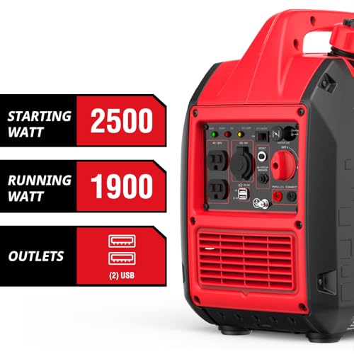 Portable Inverter Generator 2500-Watt Quiet Camping k7x
