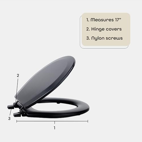 Fantasia by Achim Home Decor Standard Wood Toilet Seat, Tea Rose, 17 Inch R9373