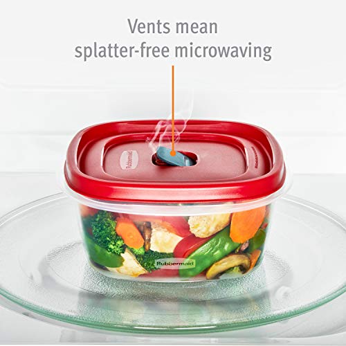 Rubbermaid Easy Find Lids 7-Cup Food Storage Container, Racer Red, 2-Pack W928680