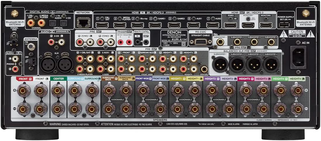 Denon AVR-A1H 15.4-Ch 8K Home Theater Receiver W893993