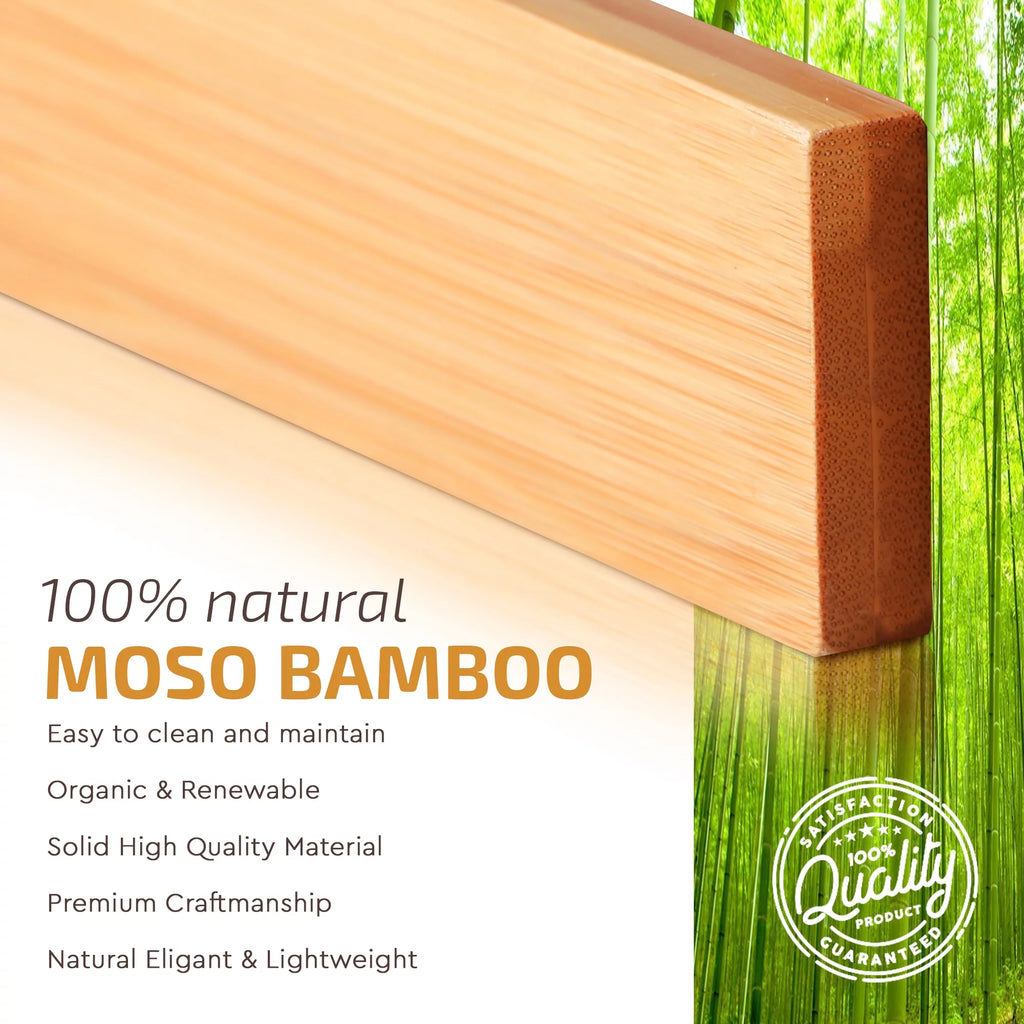 Bambusi Expandable Bamboo Drawer Dividers, Set of 4, Natural P9614