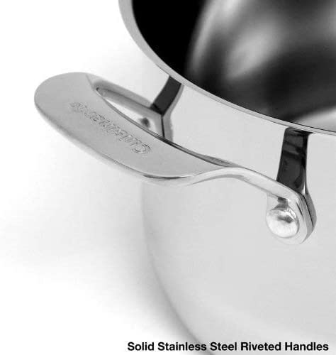 Cuisinart Contour Stainless 6-Quart Saucepot with Glass Cover X6818
