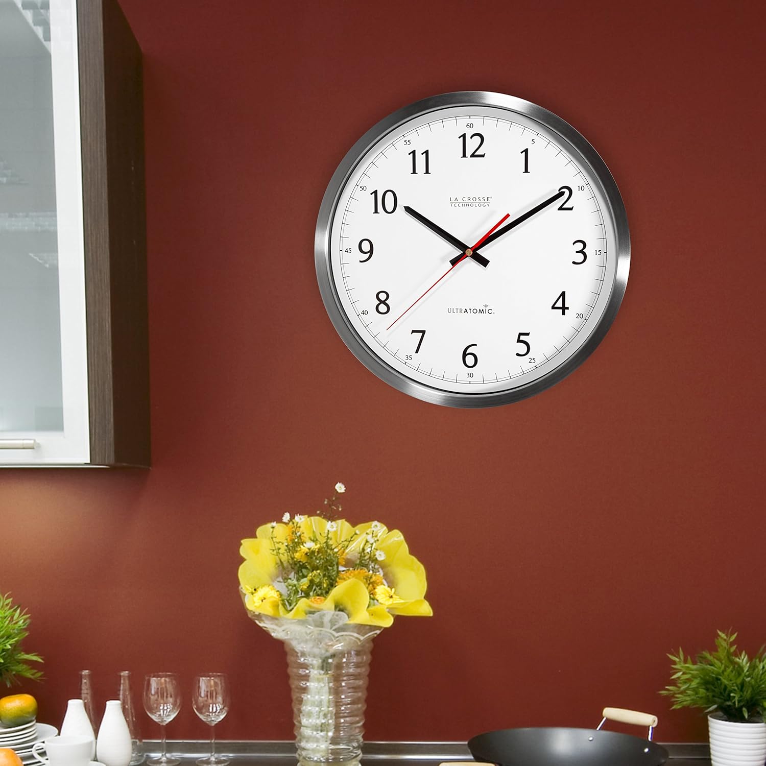 Analog Stainless Steel Wall Clock k7m