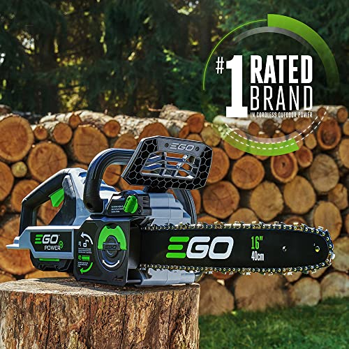 EGO Power+ 16-Inch 56-Volt Cordless Chainsaw Bundle with Bar Oil and Charger P606491