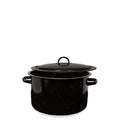 Granite 12 Qt Stockpot, Nonstick Soup Pot With Lid, Speckled Enamel Ware Cookware, Large Stock Pot For Boiling and Cooking, Big Granite Cooking Pot for Stovetop, Campfire, Outdoor Stove