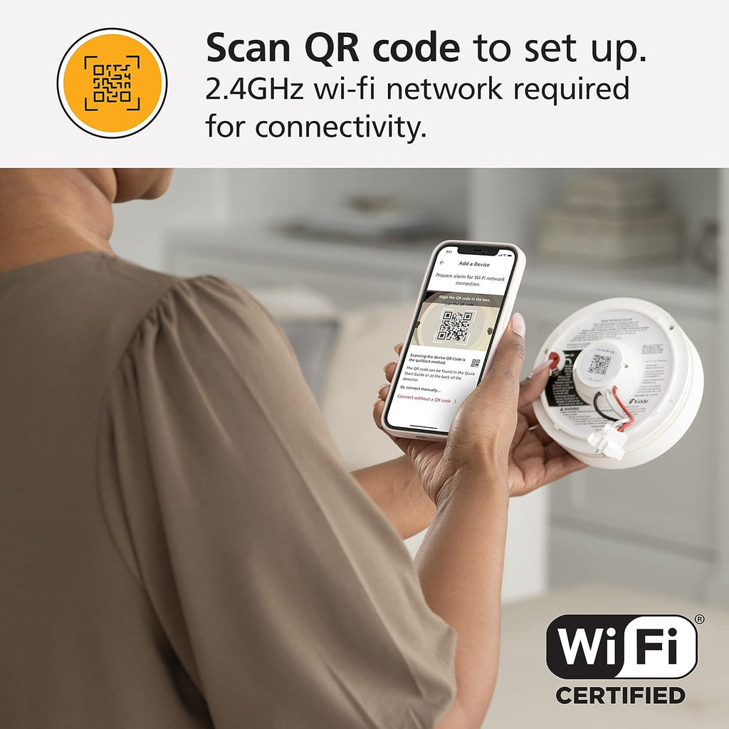 Kidde Smart Smoke Detector WiFi Hardwired with Battery Backup, 2 Pack A8505