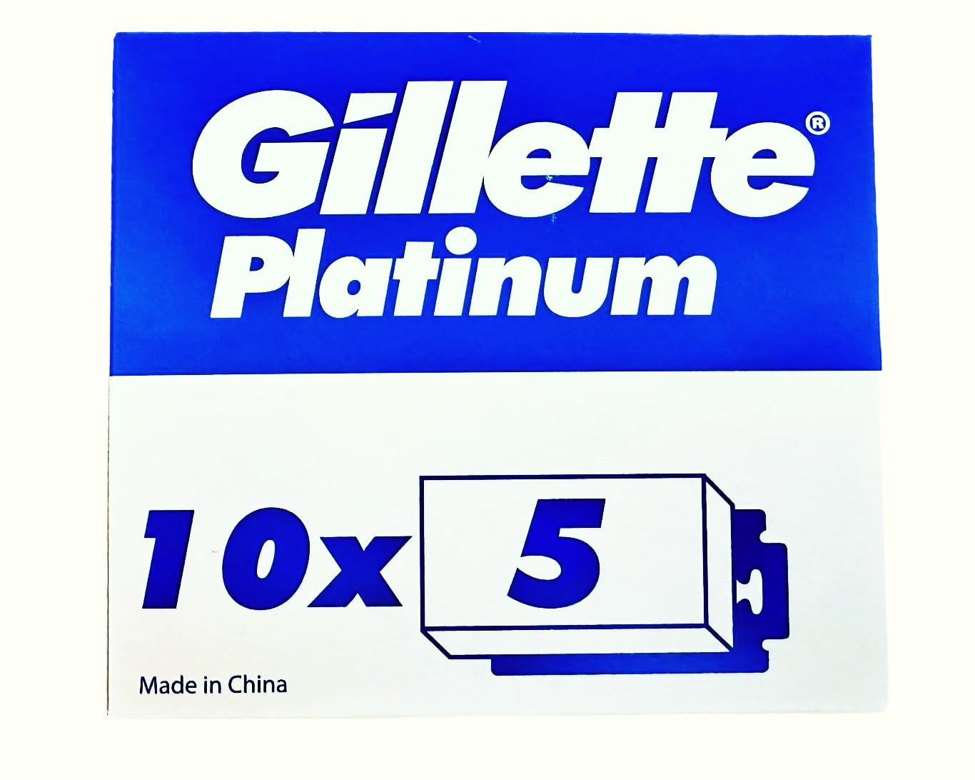 50 Gillette Platinum Double Edge Razor Blades L543559