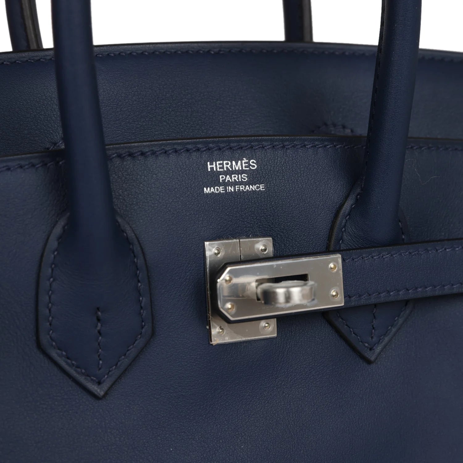 Birkin 25 Bleu Navy Swift Palladium Hardware a7