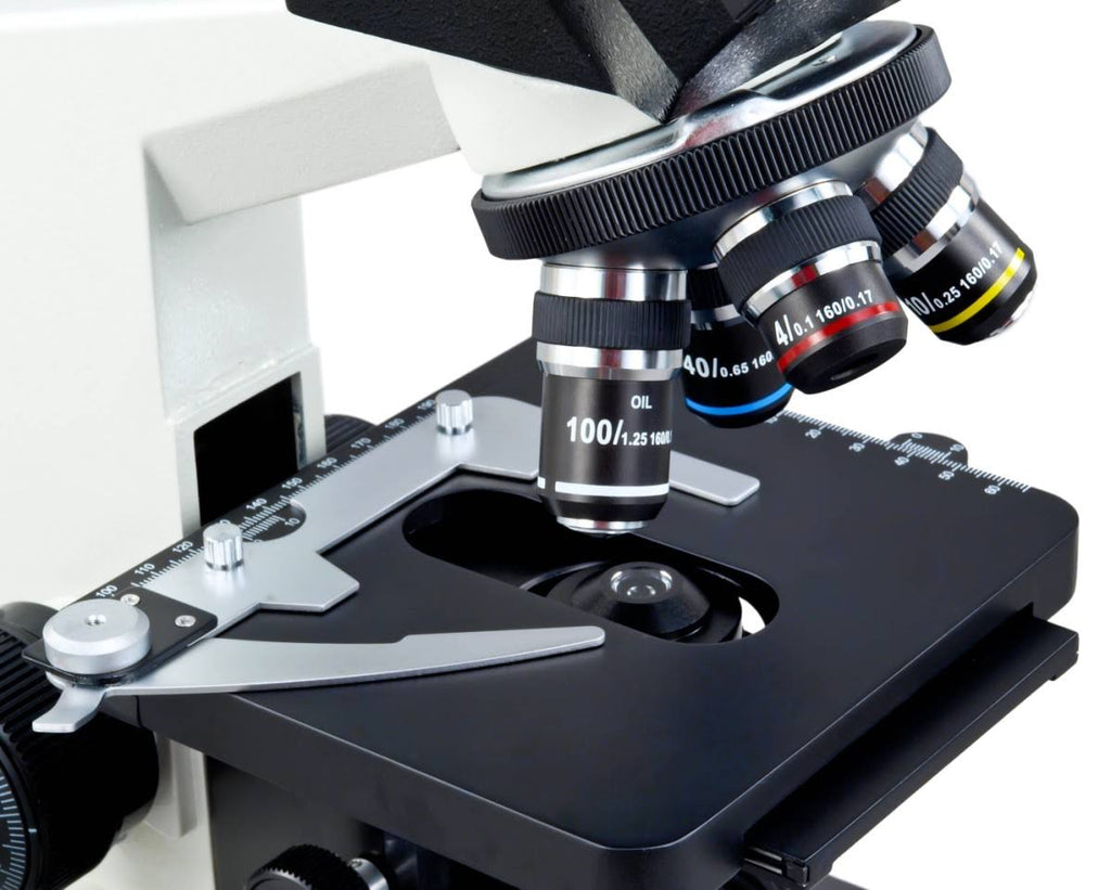 Binocular Lab Compound Microscope 40X-2000X Mechanical Stage k7