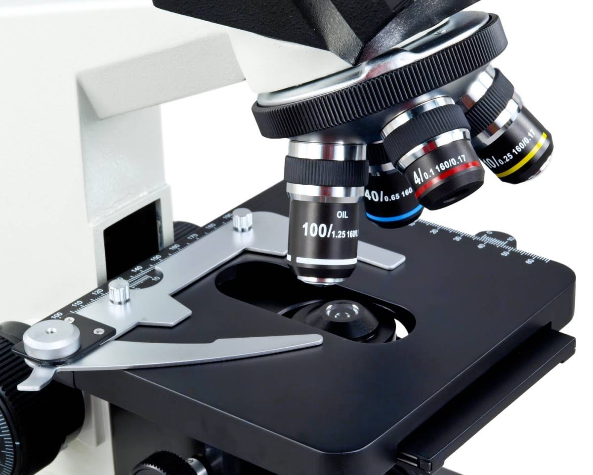 Binocular Lab Compound Microscope 40X-2000X Mechanical Stage k7