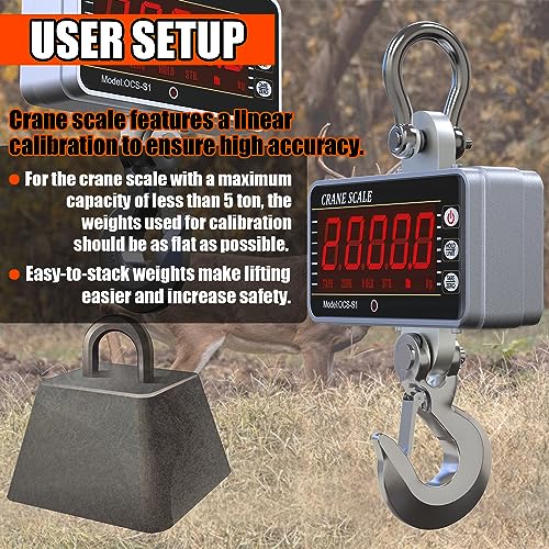 2200lb Digital Crane Scale High Precision Heavy Duty Industrial Hanging Orange k7