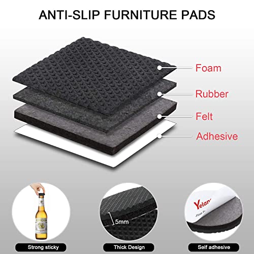 Non Slip Furniture Pads 48pcs Self Adhesive Rubber Furniture Feet Protectors R121835