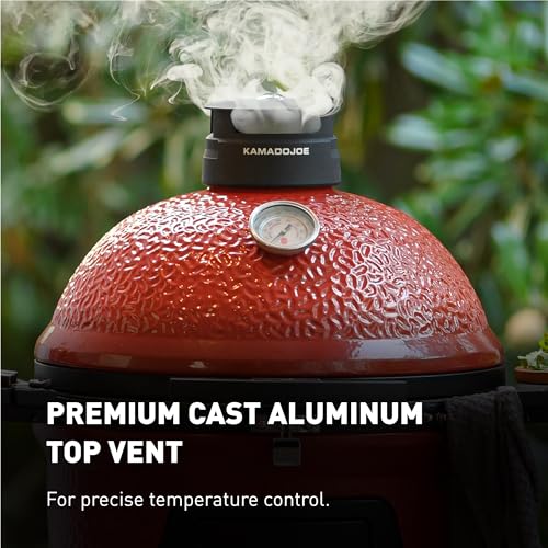 Kamado Joe Classic Pellet Joe 18" Ceramic Wood Pellet Grill and Smoker with Cart, Red C102863