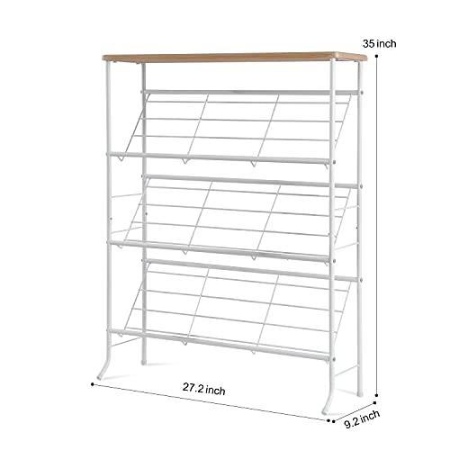 Narrow 4 Tier Metal Shoe Rack Storage for Entryway P178