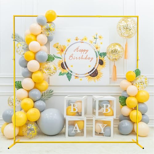 Wedding Arch Stand for Ceremony Backdrop Frame 6.6FT Gold k7