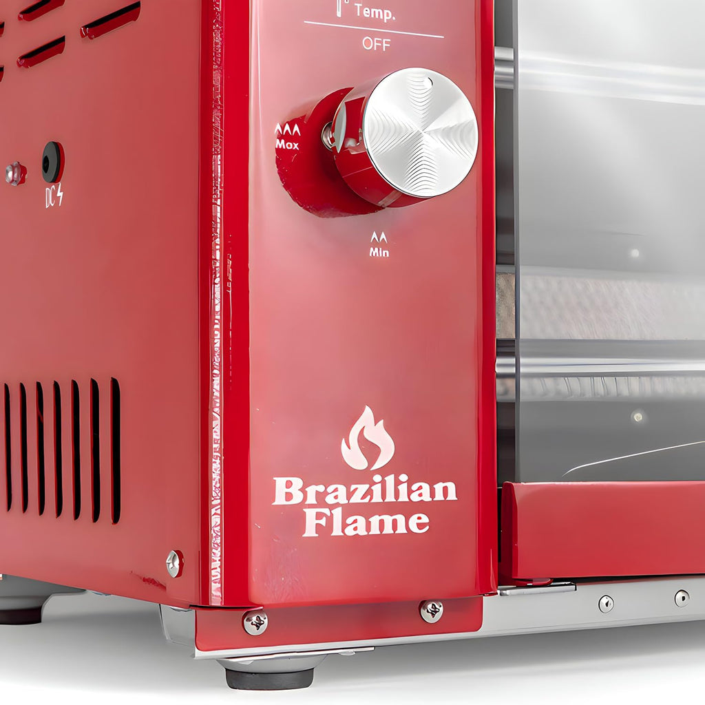 Brazilian Flame Churrasco® Gas Rotisserie Oven Grill Roaster with Auto Rotating Skewers W284