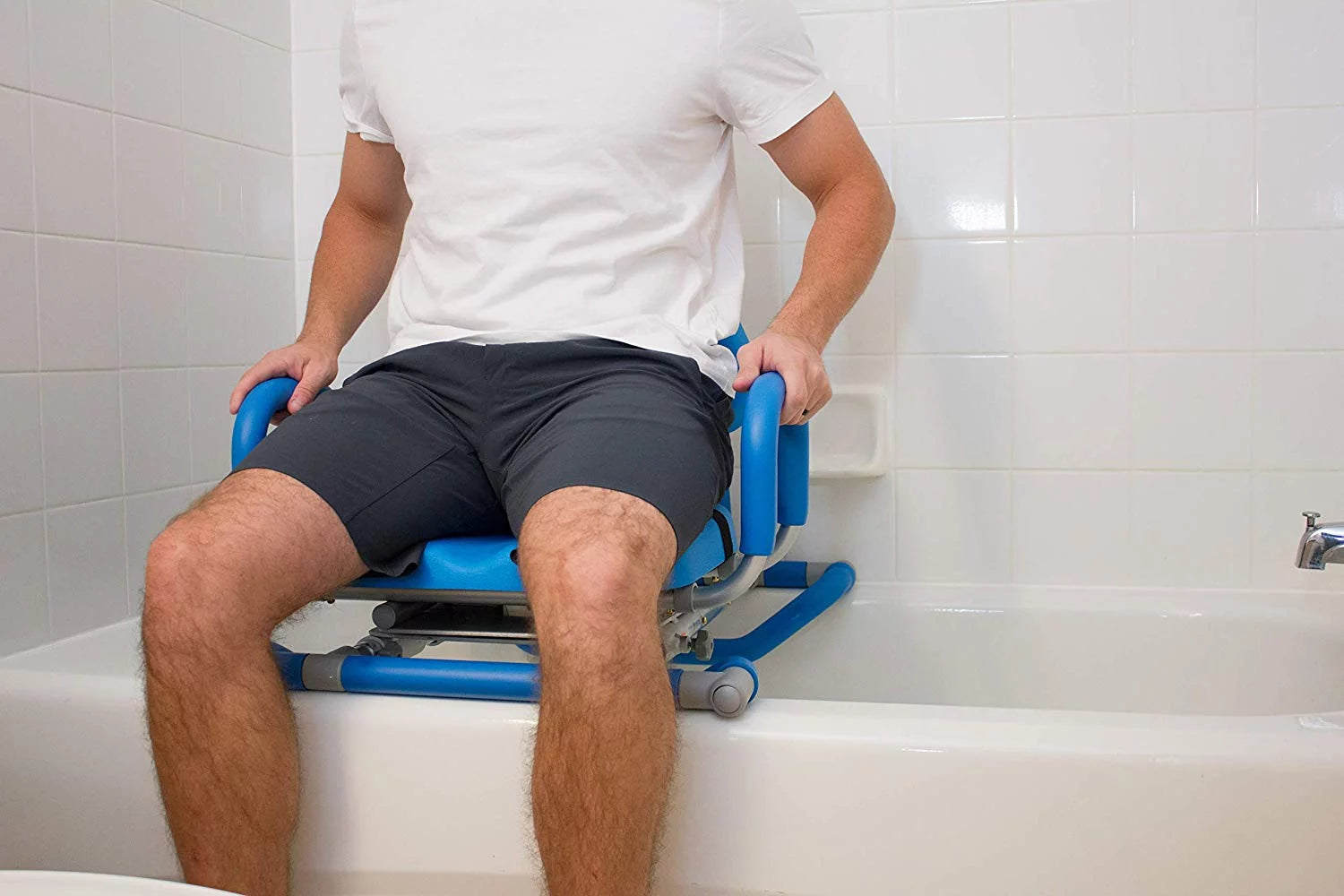Platinum Health HydroSlide Bath and Shower Chair with Padded Swivel Seat J252442