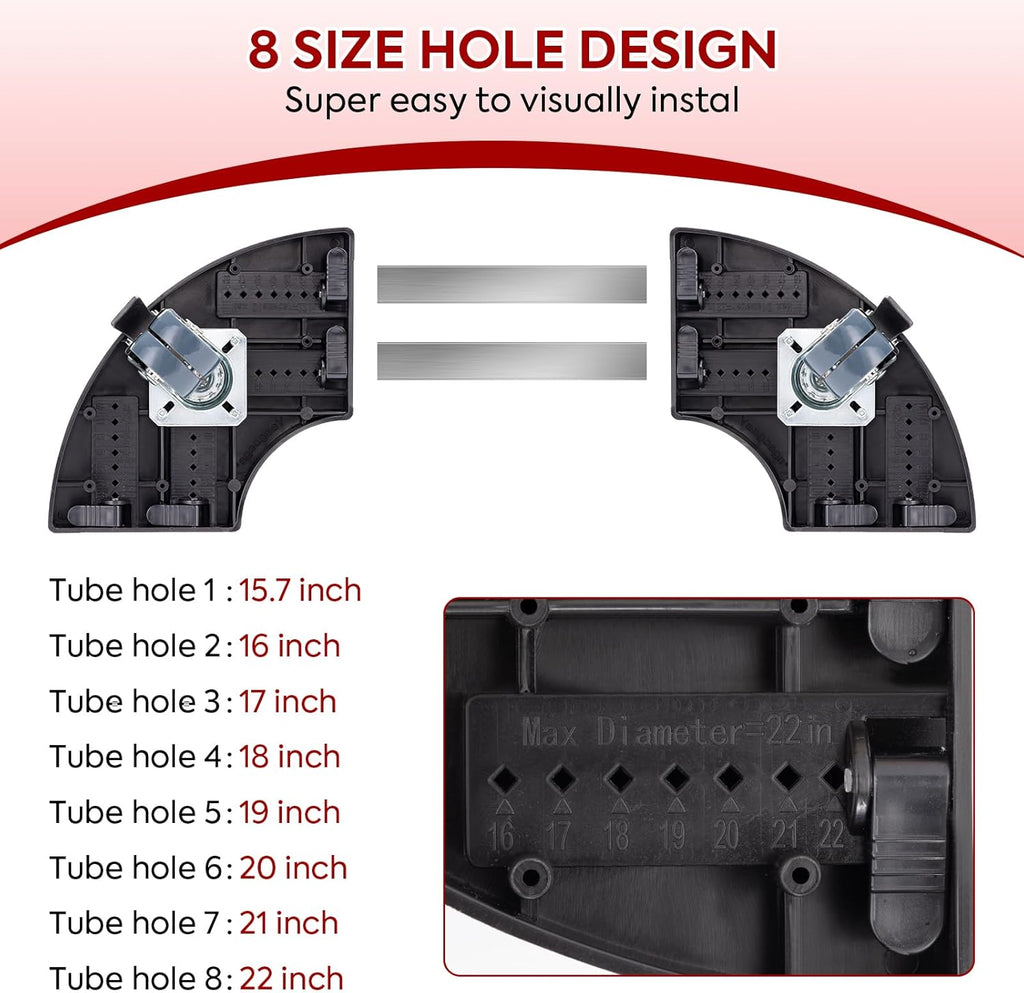 Plant Caddy with Wheels Heavy Duty Adjustable 15.7-22in Dual Lockable Casters k7m
