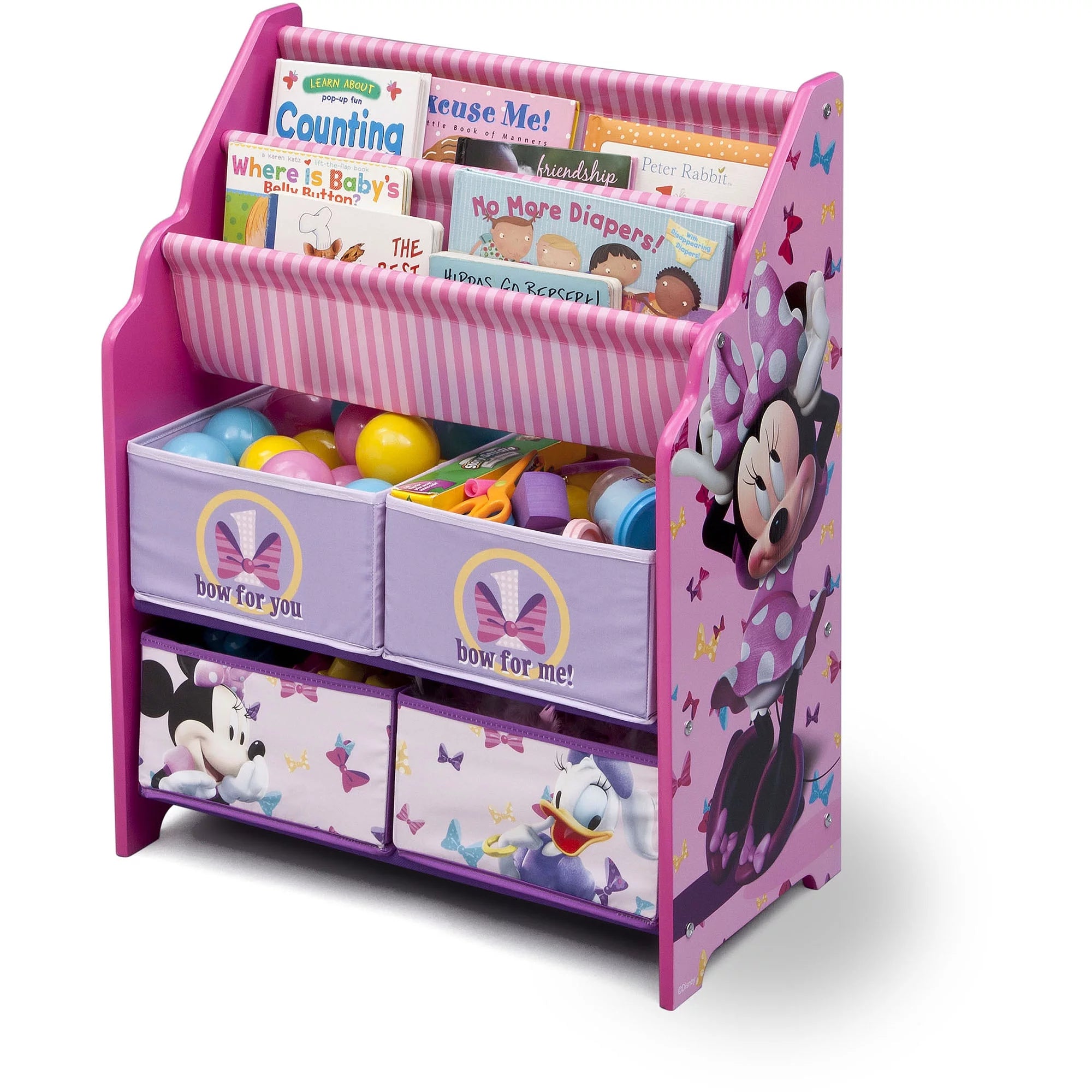 Disney Minnie Mouse Book & Toy Organizer by Delta Children, Cube Bookcase I9842