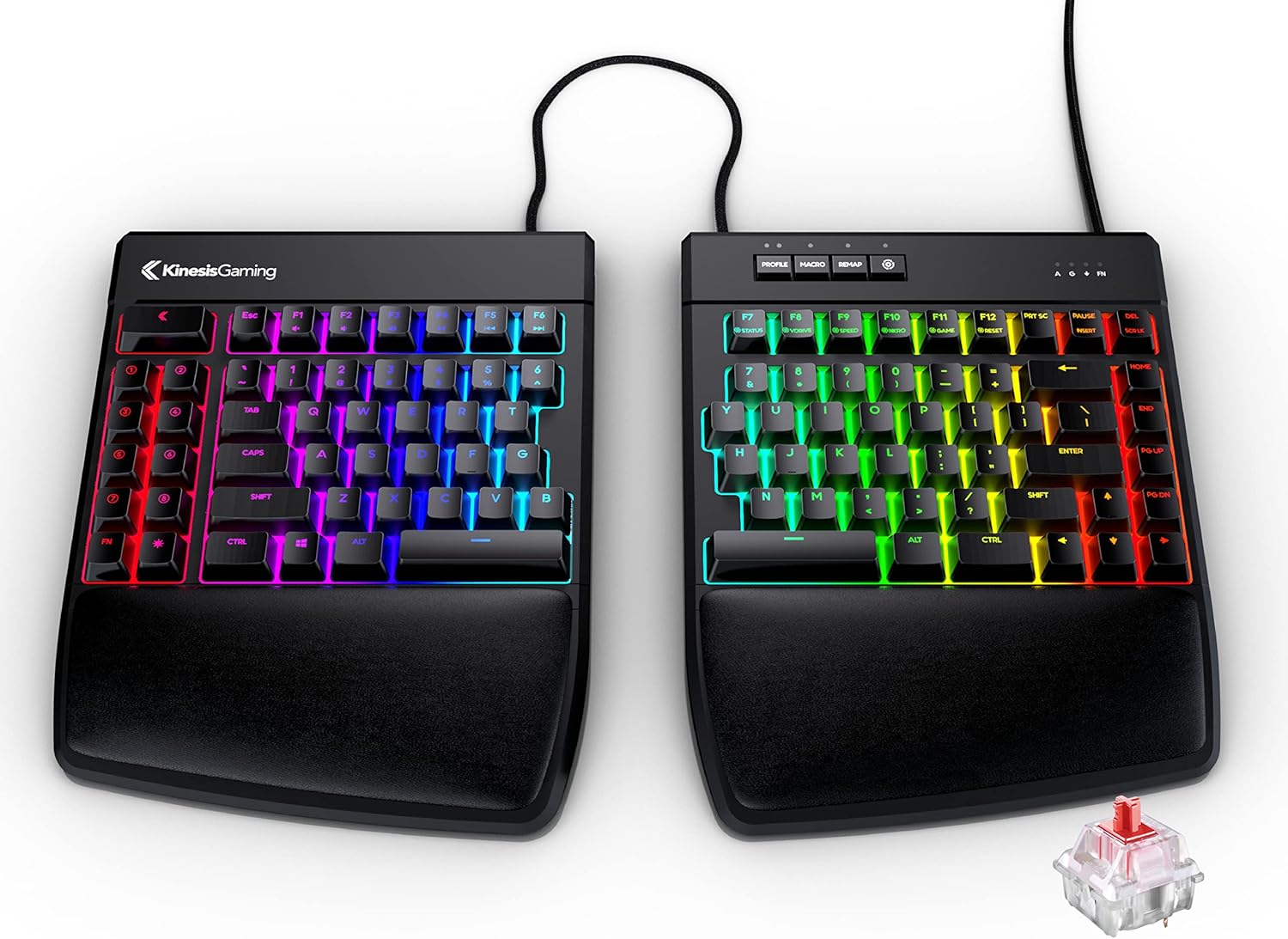 Mechanical Keyboard RGB Split MX Brown q7k