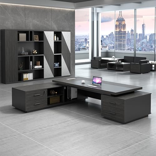 94-Inch Executive Desk for Home Office, Modern Computer Workstation F626